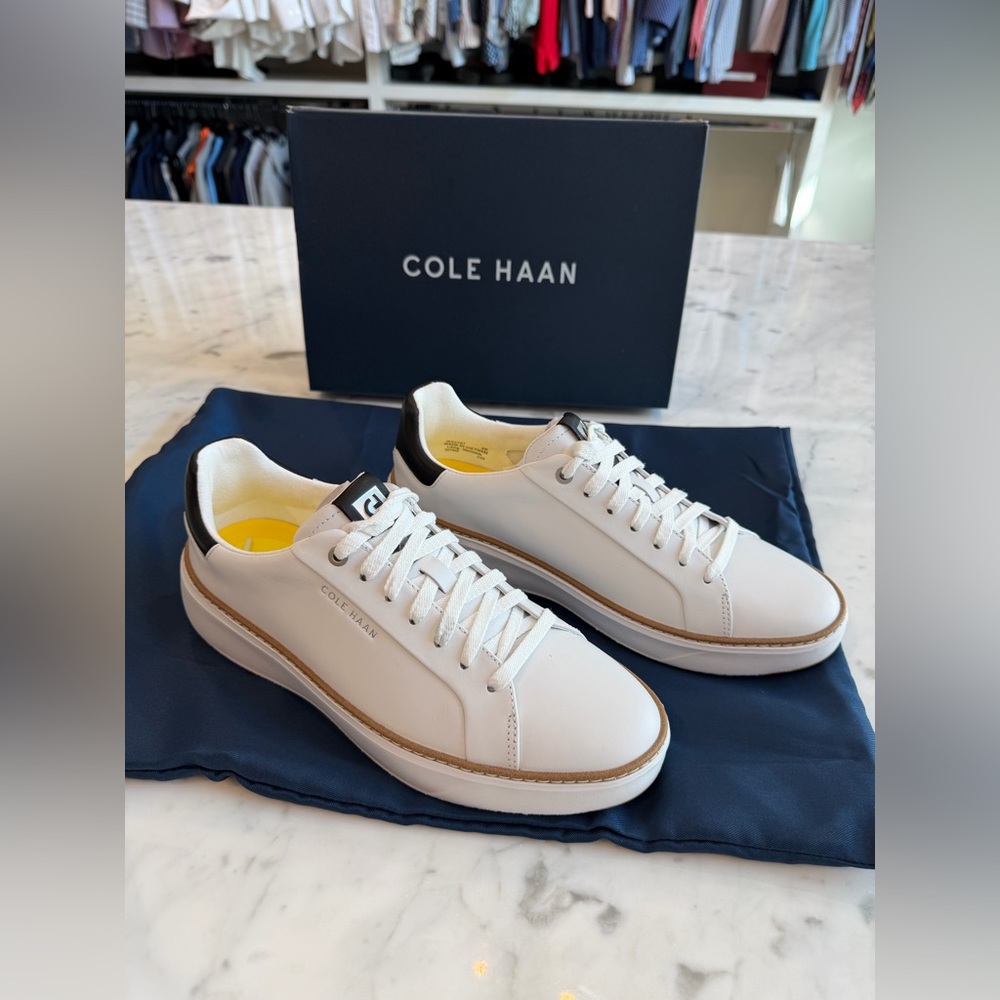 Cole Haan Women's Topspin White Leather Sneakers Size 8
